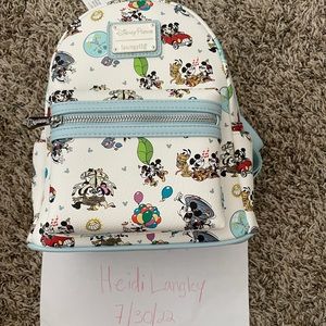 Disney Park exclusive. Mickeys runaway railway mini Loungefly backpack.
